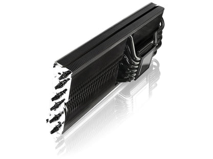 RAIJINTEK MORPHEUS VEGA - Refroidisseur VGA haut de gamme supérieur, caloduc 12 * 6 mm et 129 ailettes, revêtement entièrement noir, dissipateur thermique 26 RAM et 1 grand dissipateur thermique VRM