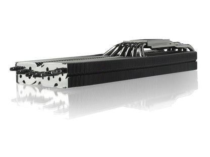 RAIJINTEK MORPHEUS VEGA - Refroidisseur VGA haut de gamme supérieur, caloduc 12 * 6 mm et 129 ailettes, revêtement entièrement noir, dissipateur thermique 26 RAM et 1 grand dissipateur thermique VRM