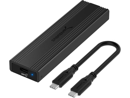 Sabrent Boîtier USB 3.2 Type-C sans outil pour M.2 PCIe NVMe et SSD SATA (EC-SNVE)
