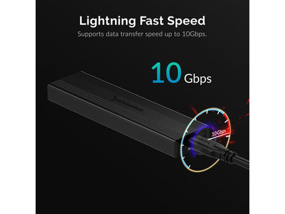 Sabrent Boîtier USB 3.2 Type-C sans outil pour M.2 PCIe NVMe et SSD SATA (EC-SNVE)