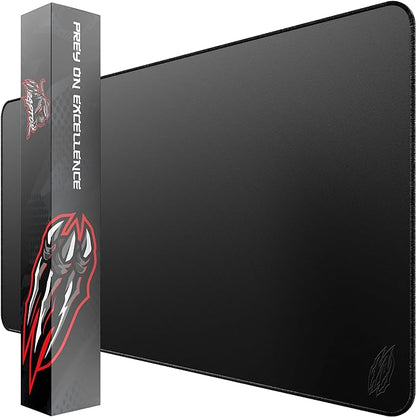 Wraptor Tapis de souris de jeu extra large XL noir 36 x 12 avec bords cousus – Tapis de bureau pour ordinateur portable, ordinateur et PC – Antidérapant (XL étendu)