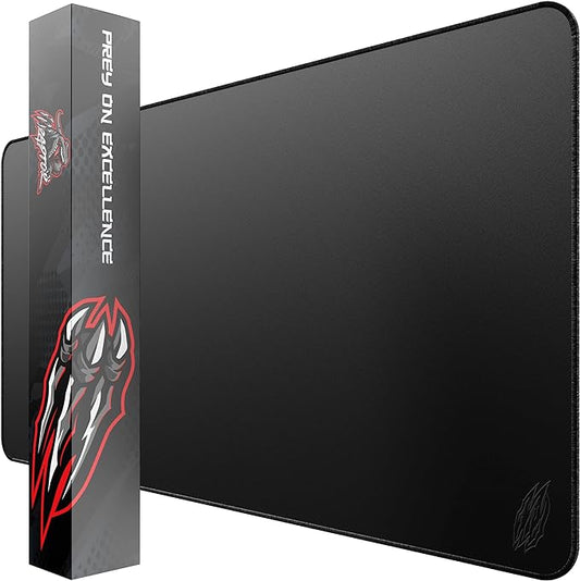 Wraptor Tapis de souris de jeu extra large XL noir 36 x 12 avec bords cousus – Tapis de bureau pour ordinateur portable, ordinateur et PC – Antidérapant (XL étendu)
