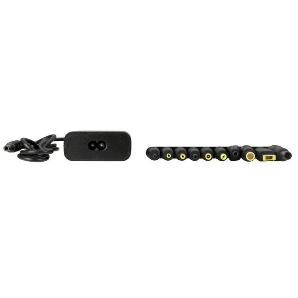 onn Adaptateur universel pour ordinateur portable 65 W, comprend 11 embouts (boite ouverte)