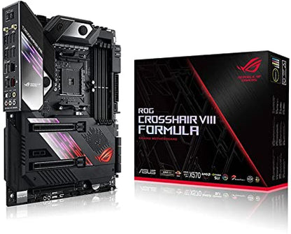 Asus ROG X570 Crosshair VIII Formula ATX Carte mère avec PCIe 4.0, Wi-Fi intégré 6 (802.11Ax), 5 Gbit/s LAN, USB 3.2, SATA, M.2, Node et Aura Sync RGB Lighting