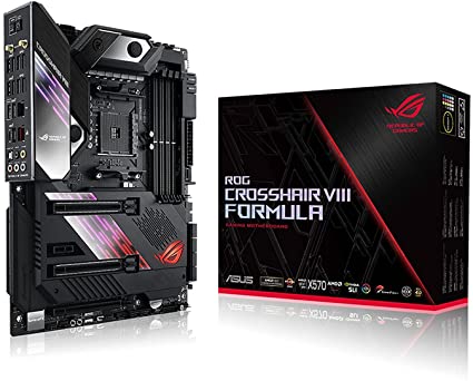 Asus ROG X570 Crosshair VIII Formula ATX Carte mère avec PCIe 4.0, Wi-Fi intégré 6 (802.11Ax), 5 Gbit/s LAN, USB 3.2, SATA, M.2, Node et Aura Sync RGB Lighting