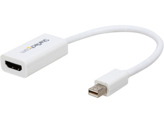 StarTech MDP2HD4KSW Convertisseur audio/vidéo Mini DisplayPort vers HDMI 4K - Adaptateur actif mDP 1.2 vers HDMI pour MacBook Pro/Air - 4K @ 30 Hz - Blanc