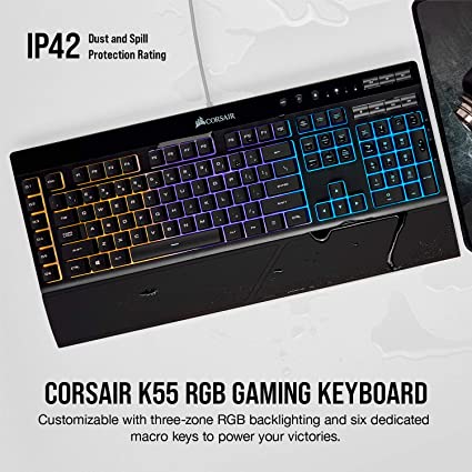 Corsair CH-9206015-NA Gaming K55 RGB Clavier Rétroéclairé LED (NEUF boite ouverte)