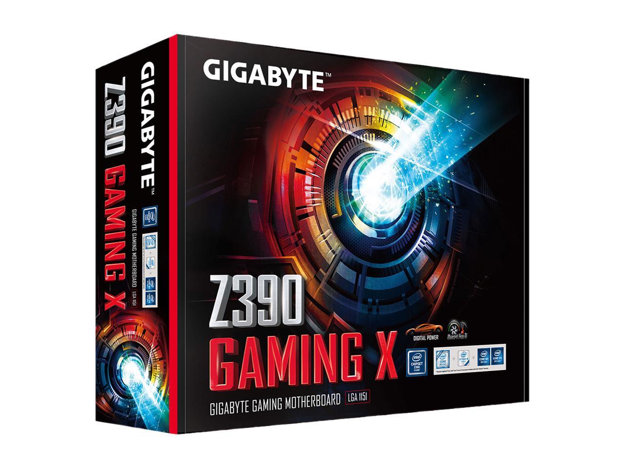GIGABYTE Z390 GAMING X LGA 1151 (300 Series) Intel Z390 HDMI SATA 6Gb/s USB 3.1 ATX Intel Motherboard