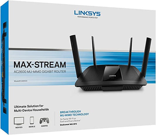 Linksys AC2600 Routeur intelligent sans fil double bande avec MU-MIMO, Gigabit, USB (Max Stream EA8500-CA)