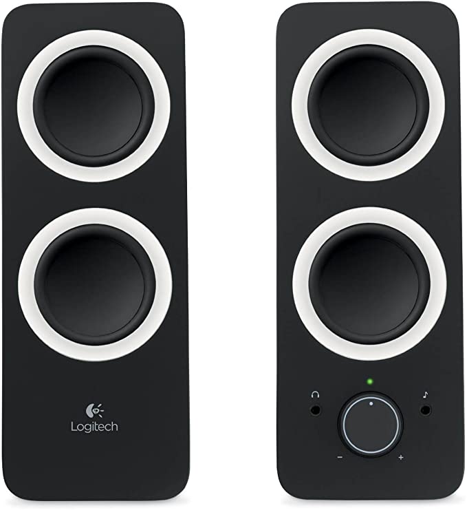 Logitech Haut-parleurs multimédia Z200 avec son stéréo pour plusieurs appareils, son stéréo riche avec basses réglables, commandes faciles – 980-000800 – Noir (Boite Ouverte)