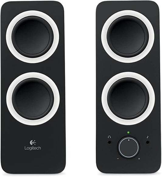 Logitech Haut-parleurs multimédia Z200 avec son stéréo pour plusieurs appareils, son stéréo riche avec basses réglables, commandes faciles – 980-000800 – Noir (Boite Ouverte)