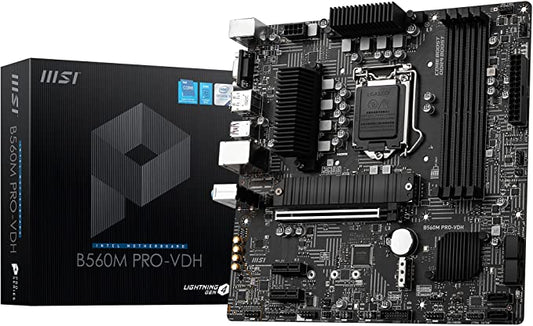 MSI Carte mère Intel B560M PRO-VDH WiFi LGA 1200 Intel B560 SATA 6 Go/s Micro ATX