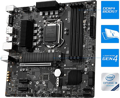 MSI Carte mère Intel B560M PRO-VDH WiFi LGA 1200 Intel B560 SATA 6 Go/s Micro ATX