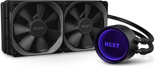 NZXT Kraken X63 280 mm - RL-KRX63-01 - Refroidisseur liquide AIO RGB CPU - Design miroir rotatif - Pompe améliorée - Alimenté par CAM V4 - Connecteur RVB - Ventilateurs de radiateur AER P 140 mm (2 inclus)