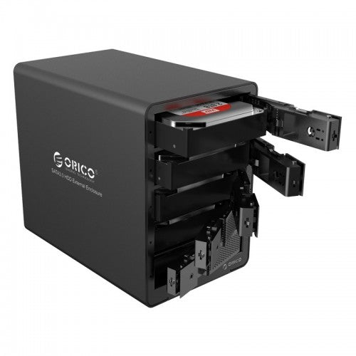 ORICO Aluminum 5 Bay 3.5 inch Enclosure SuperSpeed USB 3.0 to SATA Hard Drive HDD SSD Case RAID 0/1/3/5/10/Combine/Clear RAID Models for Mac OS Windows PC Laptop 5*16TB Max with RAID