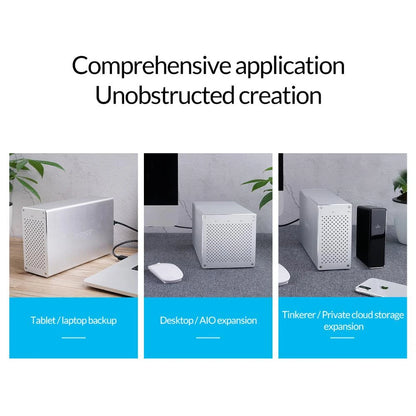 ORICO Honeycomb Series WS200C3 SATA 3,5 pouces USB 3.1 USB-C / Type-C Deux baies HDD / SSD Boîtier en alliage d'aluminium Capacité maximale de prise en charge : 20 To