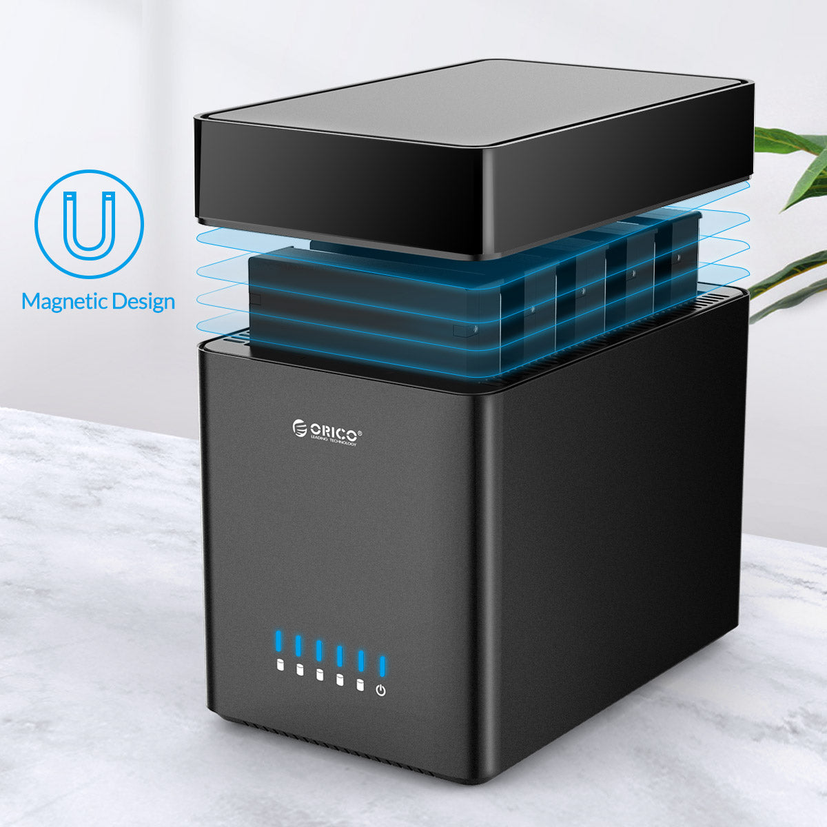 ORICO – disque dur magnétique DS série 5 baies DS500C3, 3.5 pouces, Type C F, USB3.1, Gen1, 5Gbps, avec alimentation 12V6.5A
