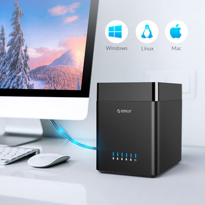 ORICO – disque dur magnétique DS série 5 baies DS500C3, 3.5 pouces, Type C F, USB3.1, Gen1, 5Gbps, avec alimentation 12V6.5A