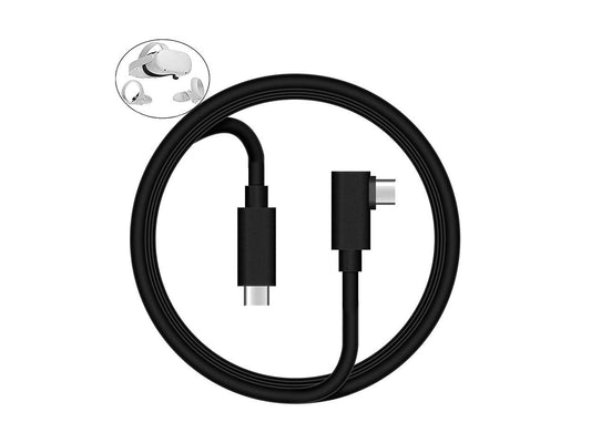 pour câble Oculus Quest 2 Link 16ft (5m), câble USB Type C vers USB C USB 3.2 Transfert de données haute vitesse et charge rapide Compatible avec le casque Oculus Quest VR et Quest 2 - Noir