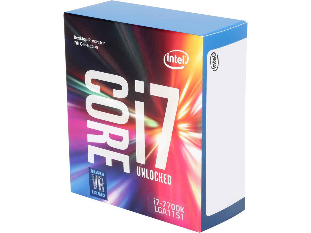 Processeur de bureau Intel Core i7 7e génération - Core i7-7700K Kaby Lake Quad-Core 4,2 GHz LGA 1151 91 W BX80677I77700K