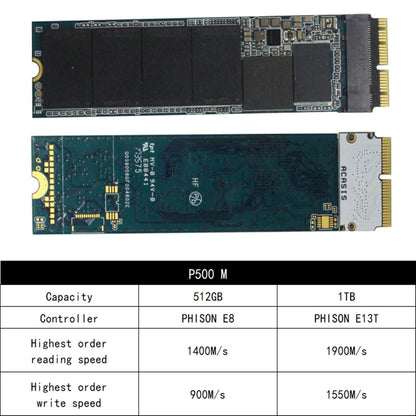 Reletech P600M Pro 512 Go 1 To SSD pour Macbook Pro Retina 2013 2014 2015 A1398 A1502 Macbook Air 2014 2015 2017 A1465 A1466 SSD