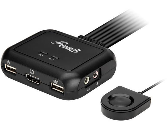 Rosewill RKV-18003 Câble HDMI 2 ports avec câble et audio