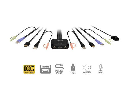 Rosewill RKV-18003 Câble HDMI 2 ports avec câble et audio