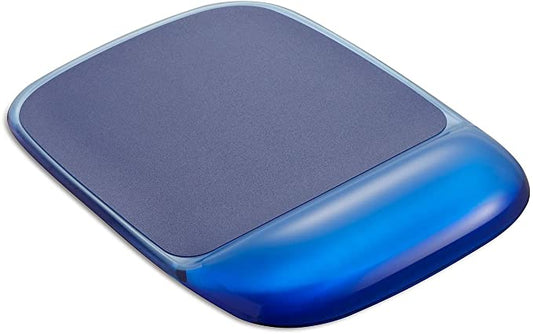 STAPLES Tapis de souris avec gel repose poignet, Bleu cristal
