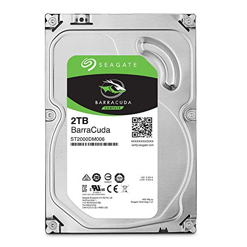 Seagate - Disque dur interne BarraCuda de 2 To pour PC de table, SATA, 6 Gbit/s, 3,5 po (ST2000DM006)