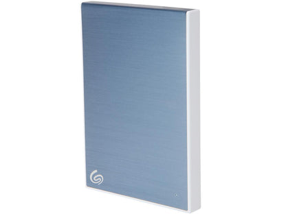 Seagate 2TB Backup Plus Slim Portable External Hard Drive USB 3.0 STHN2000402 Light Blue + 1Yr Mylio Create + 2MO Adobe CC Photography