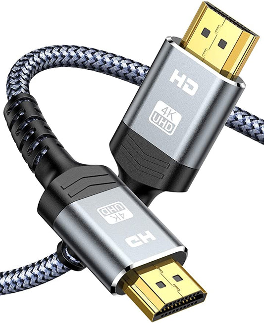 Snowkids Câble HDMI 2.0 4K 3 mètre (ultra haute vitesse 18 Gbit/s 60Hz 60 Hz, 3D, prend en charge 4K, fonction Ethernet, vidéo 4K UHD 2160p, HD 1080p pour Fire TV, PS3/4, etc.)