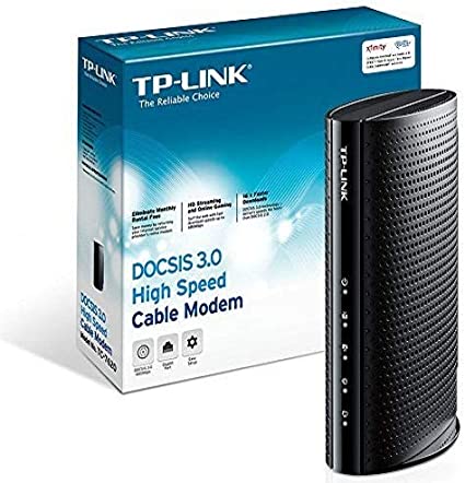 TP-LINK DOCSIS 3.0 Modem, câble haute vitesse, certifié pour XFINITY de Comcast et Time Warner Cable (TC-7620)