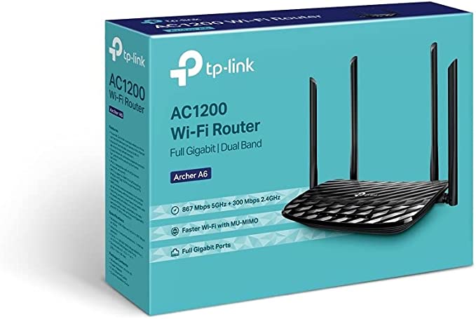 TP-Link AC1200 Archer A6 Smart Dual Band MU-MIMO Routeur Internet Wi-Fi sans fil v2.0
