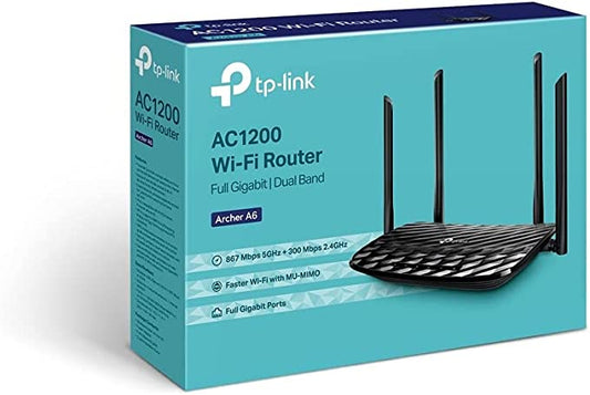 TP-Link AC1200 Archer A6 Smart Dual Band MU-MIMO Routeur Internet Wi-Fi sans fil v2.0