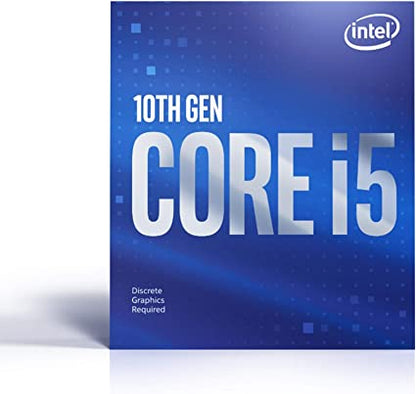 Intel Core i5-10400F Processeur de bureau 6 cœurs jusqu'à 4,3 GHz sans processeur graphique LGA1200 (chipset Intel 400 Series) 65 W, numéro de modèle : BX8070110400F