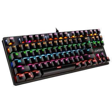 LEAVEN K550 Leanven Clavier Mécanique Professionnel 87 Touches Clavier de Jeu Filaire pour Ordinateur Gamer