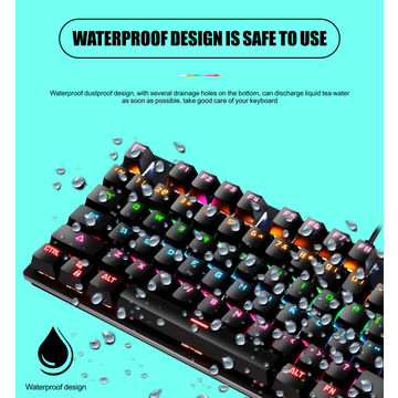 LEAVEN K550 Leanven Clavier Mécanique Professionnel 87 Touches Clavier de Jeu Filaire pour Ordinateur Gamer