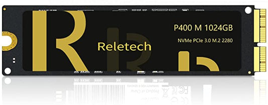 Reletech Disque SSD NVMe M.2 Gen 3 x 4 pour MacBook Air (mi-2013-2017), MacBook Pro (Retina, fin 2013 - mi-2015), Mac Pro (2013) et Mini (2014), iMac (2013-2017) (P400M, 256 Go)